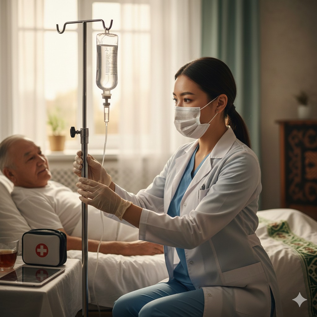 Медсестра на дом Алматы круглосуточно